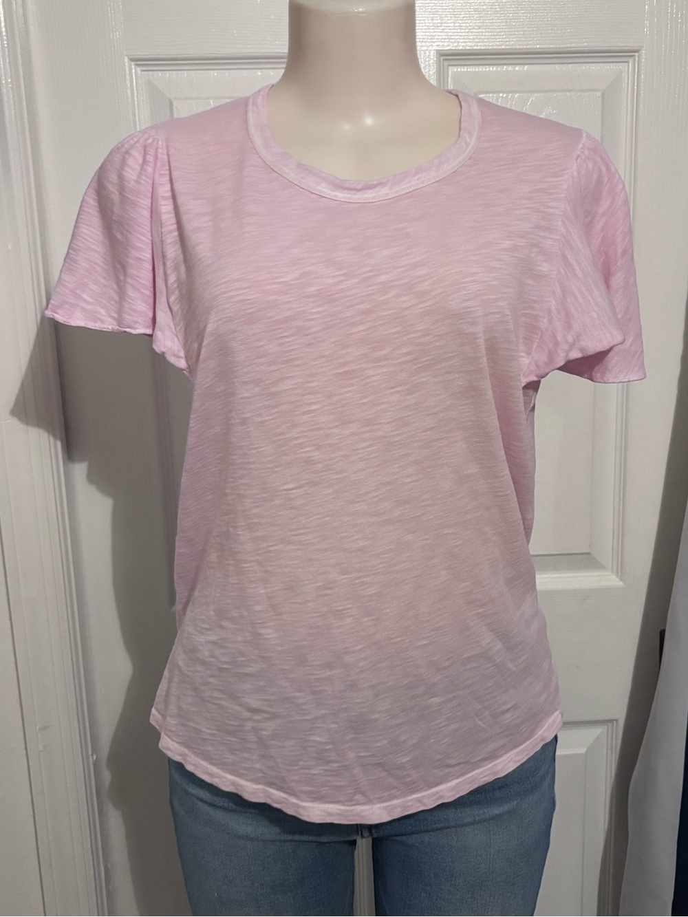 Veronica Beard Light Pink Short Sleeve Crewneck Tee
